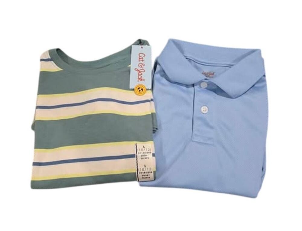 NWT 2 Cat & Jack Boy's Shirts - Size L (10/12)